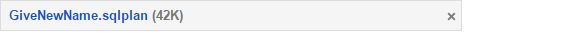 Original email attachment row containing a sqlplan file