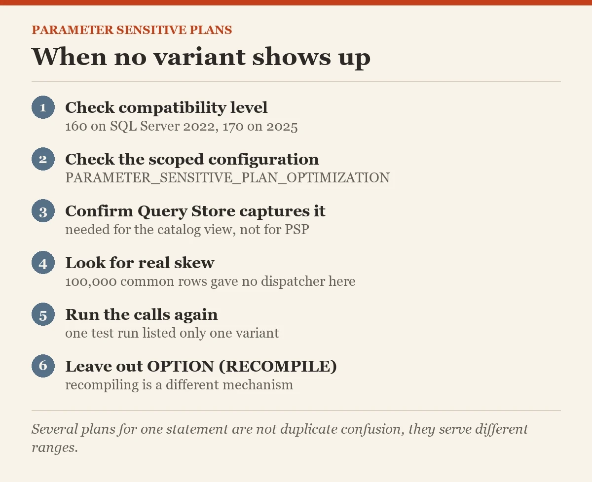 When no variant shows up: a checklist on the query variants