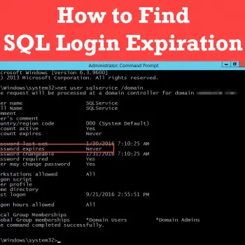 SQL SERVER - How to Find Out When Your SQL Login Will Expire?