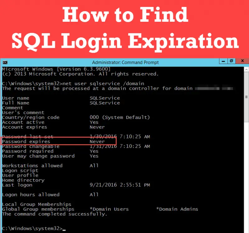 SQL SERVER - How to Find Out When Your SQL Login Will Expire?