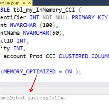 SQL SERVER - Creating Clustered ColumnStore with InMemory OLTP Tables