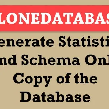 Clonedatabase tool window.