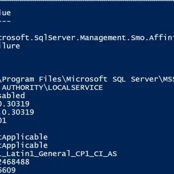 Smo related info for sql server.