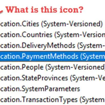 Special Icon on System-Versioned Table in SQL Server 2016 - Interview Question of the Week #101
