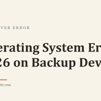 Title card: Operating System Error 1326 on Backup Device
