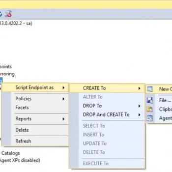 SQL Server database mirroring error.