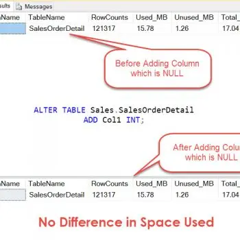 Adding Column to SQL Server Table.