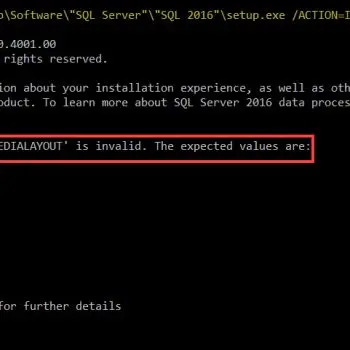 SQL layout error.