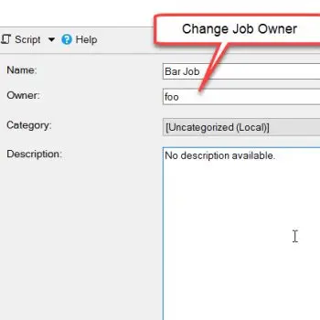 Change job owner.