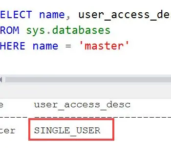 SQL SERVER - Master Database in Single User Mode - A Serious Issue