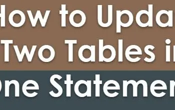 Update two tables in one statement.