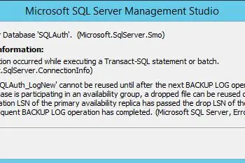 SQL SERVER management studio error.