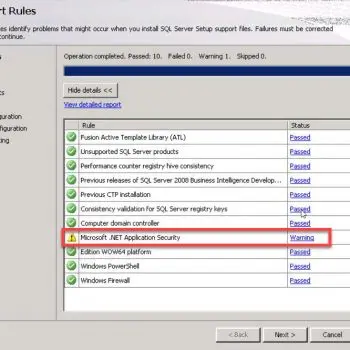 SQL SERVER - Setup Rule: Microsoft .NET Application Security. The computer cannot access the Internet