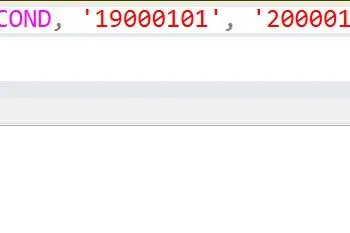 SQL Server query window.