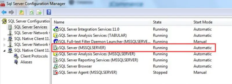 SQL Server Configuration Manager.