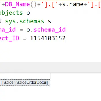 SELECT statement for object_id.