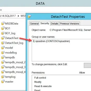 SQL SERVER - FIX: Msg 5123, Level 16 - CREATE FILE Encountered Operating System Error 5