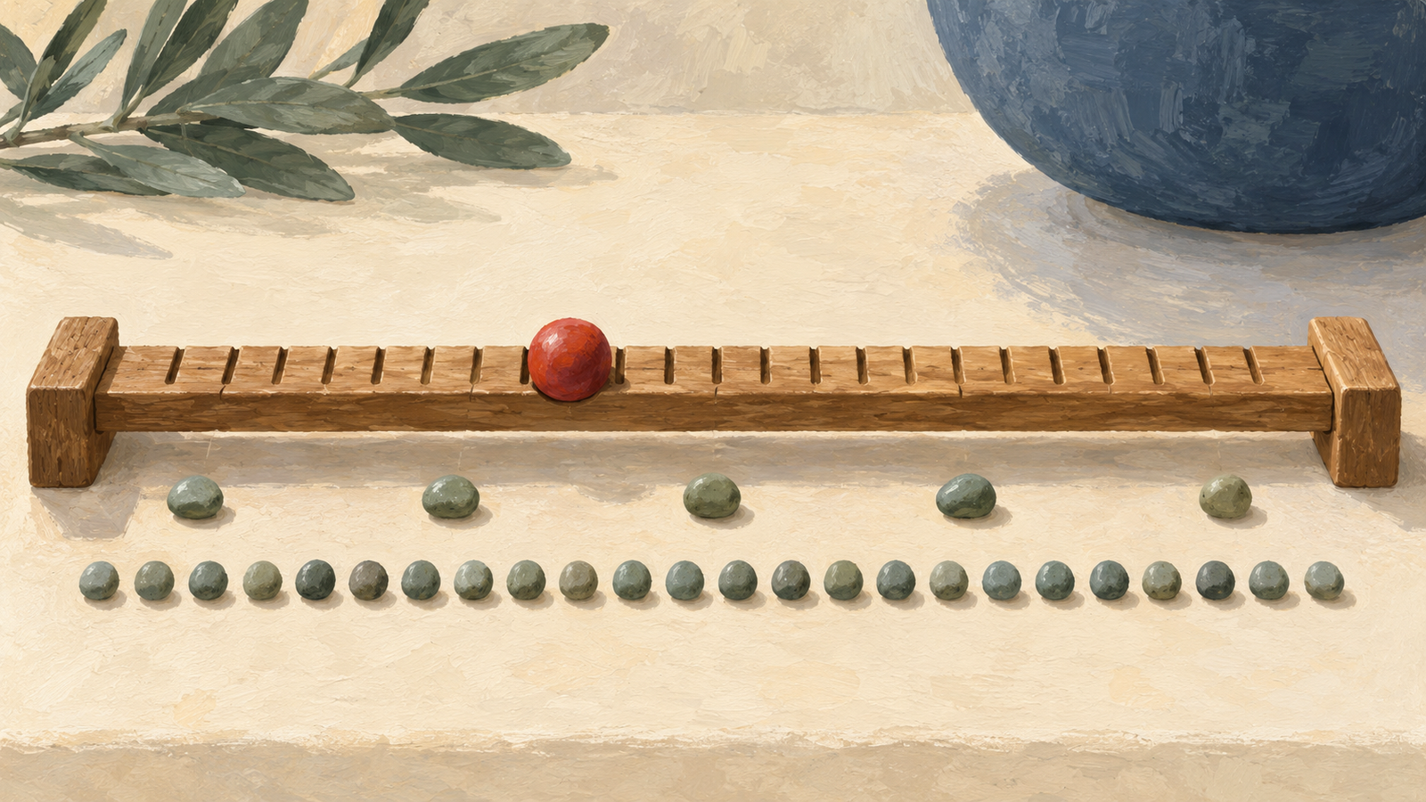 A red bead on a progress rail with coarse and fine reporting intervals