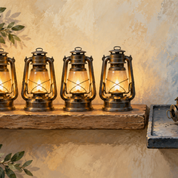 One smoking lantern is separated while the other session lanterns stay lit
