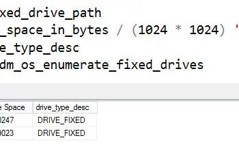 Drive path query window.