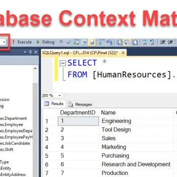 SQL SERVER - Error Due to Database Context - Error 208 - Invalid Object Name