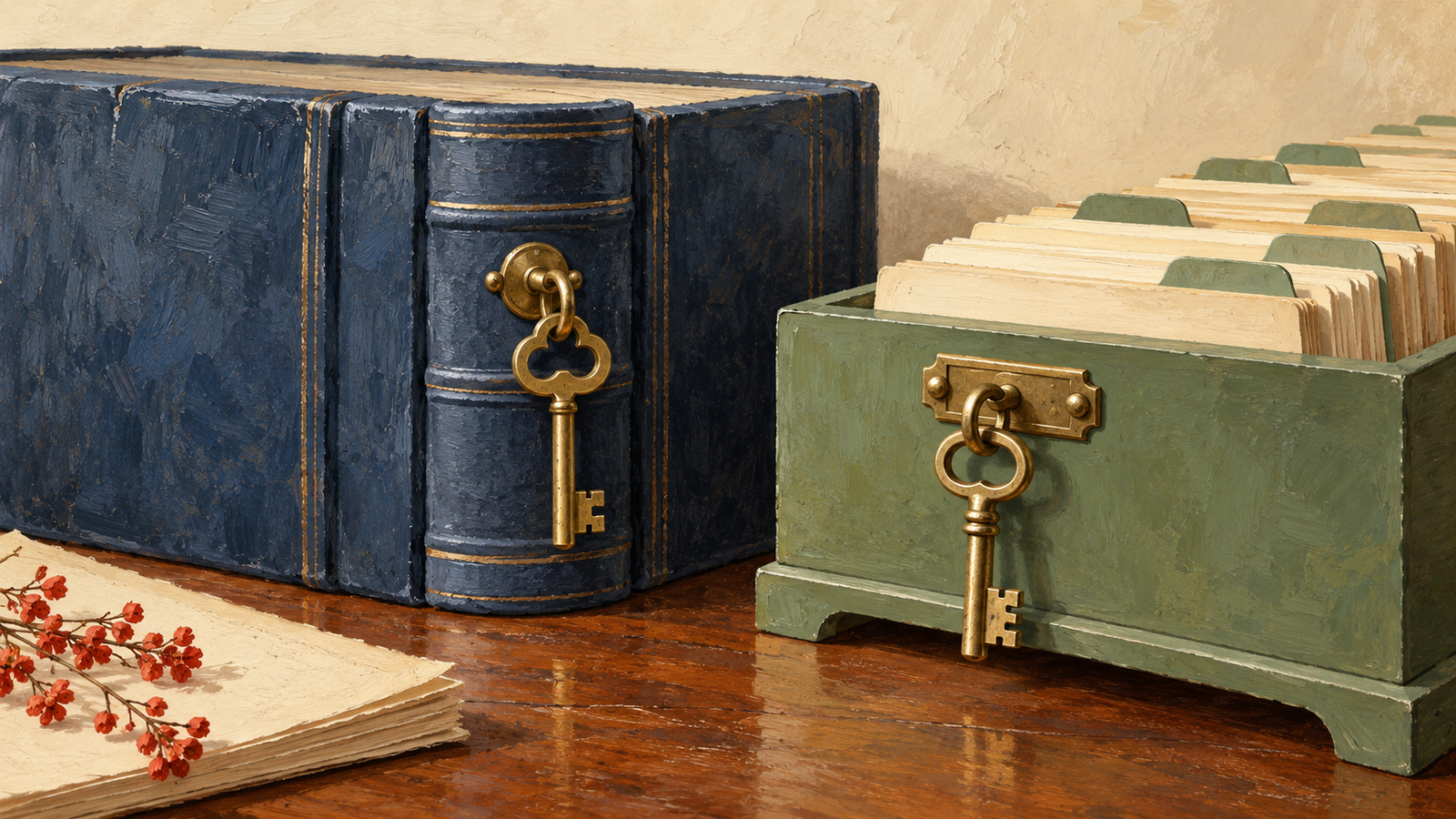 Two primary keys are each attached to a different physical index structure