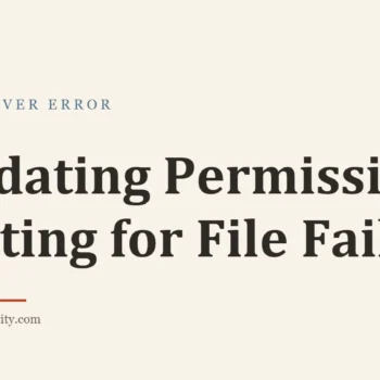 Title card: Updating Permission Setting for File Failed