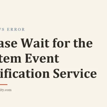 Title card: Please Wait for the System Event Notification Service