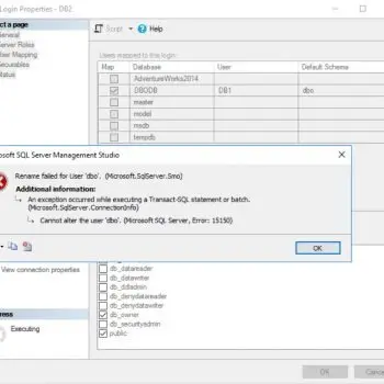 Error dialog box.
