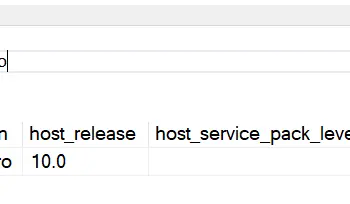 SQL Server Host Info Query.