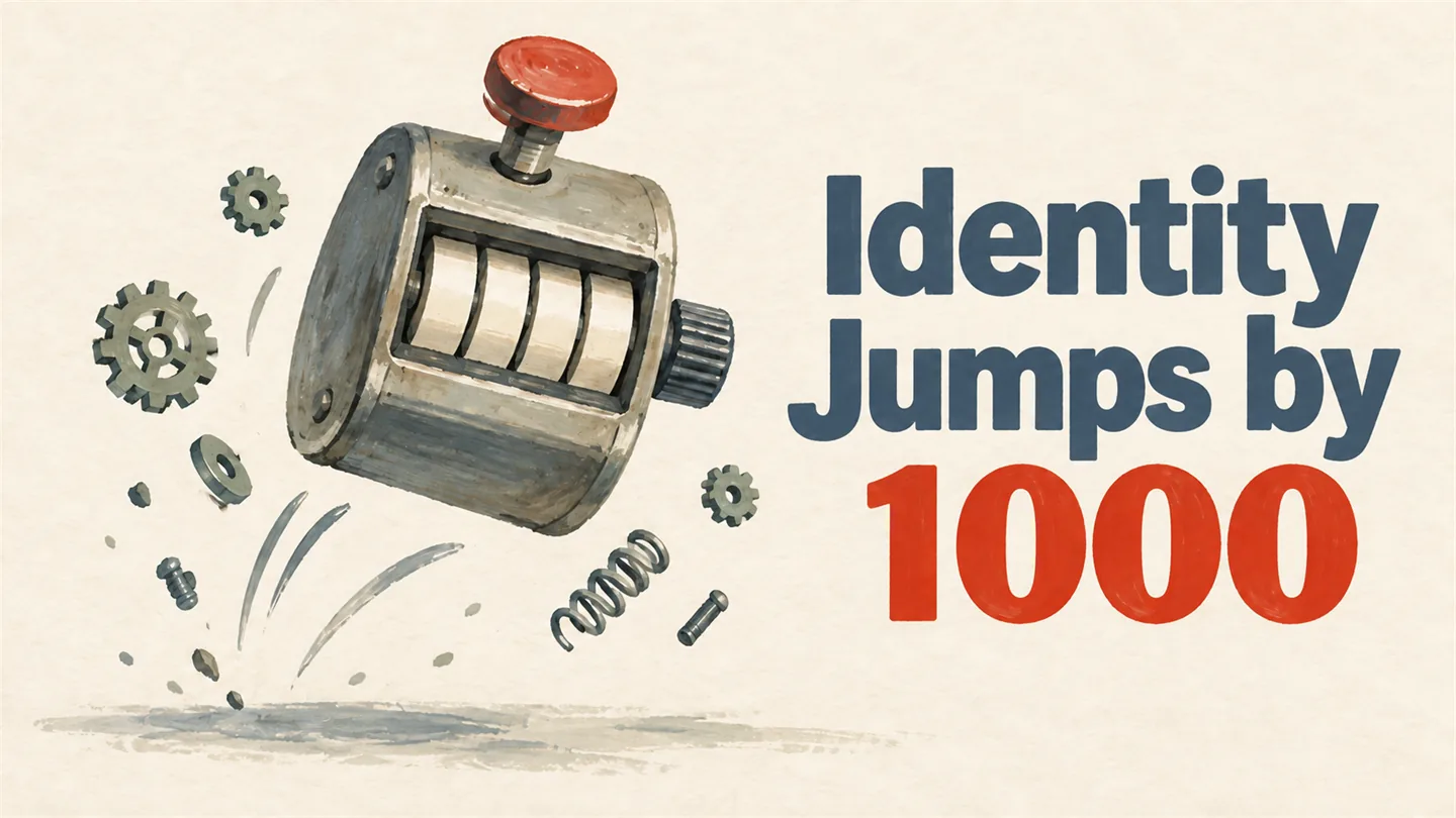 Illustrated cover: Identity Jumps by 1000