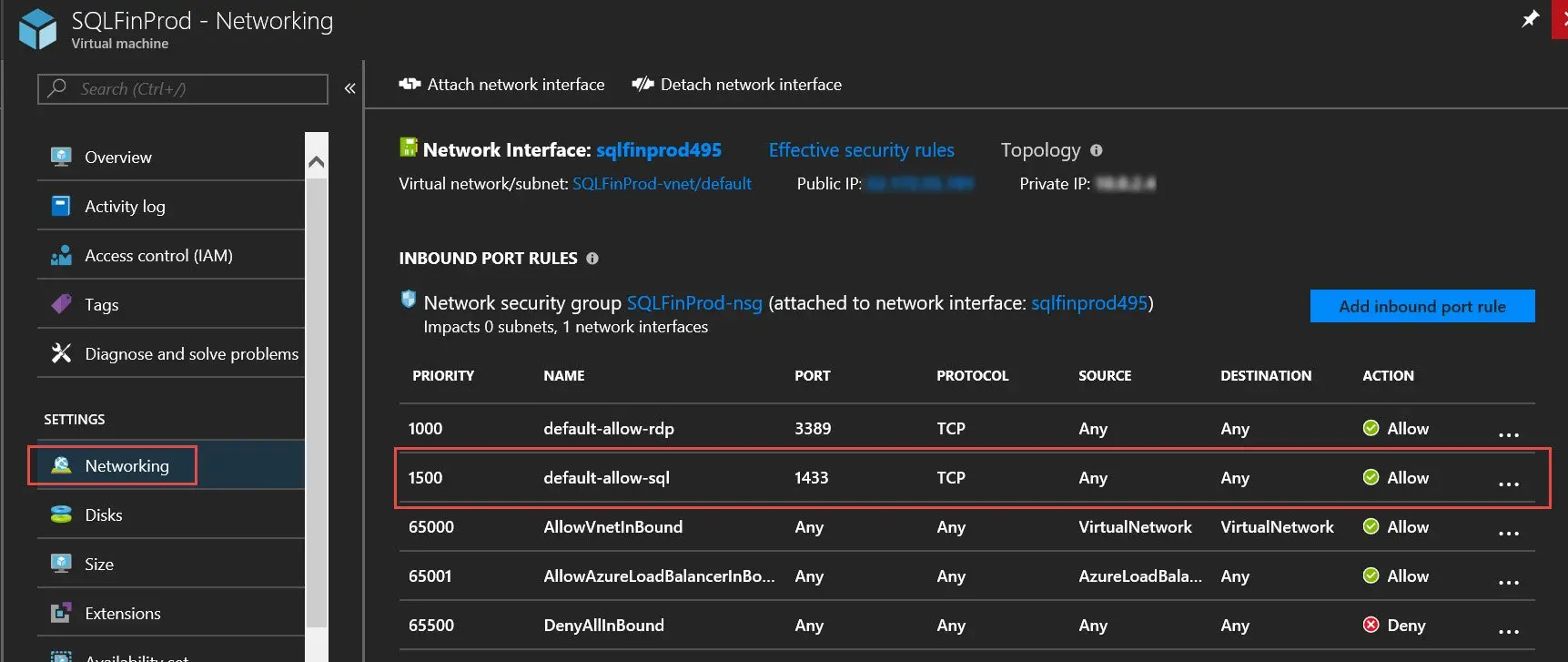 SQL SERVER - Unable to Connect to SQL Server in Azure Virtual Machine from SSMS on On-Premise Machine