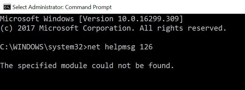 Specified module could not be found.