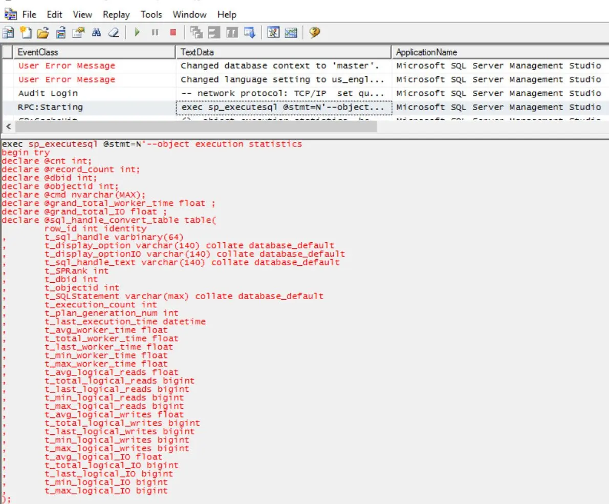 Management Studio query window.
