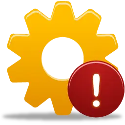 Error dialog box warning icon.