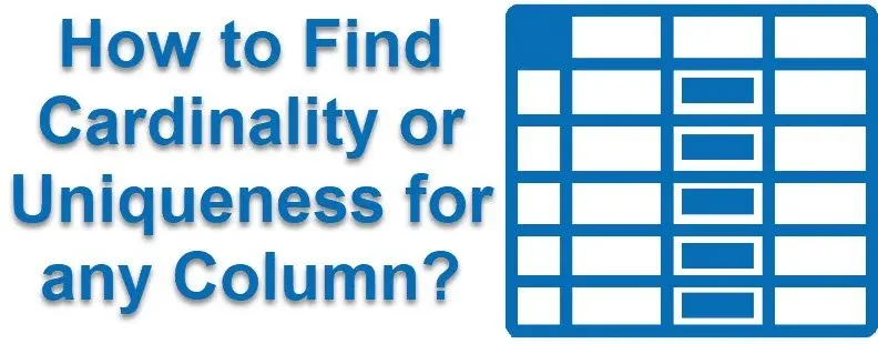 Cardinality or Uniqueness Analysis Tool Window.