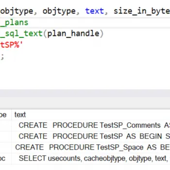 Execution plan size and type.