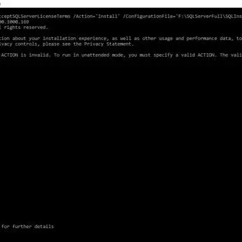 SQL Server Install error dialog box.
