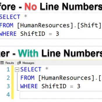 SQL SERVER - SSMS - Enable Line Numbers in SQL Server Management Studio