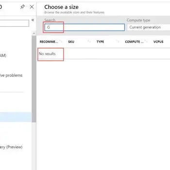 SQL Server size selection.