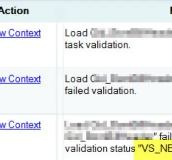 Failed validation.