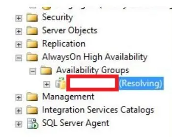 Resolving Resolution Group in SQL Server Management Studio.
