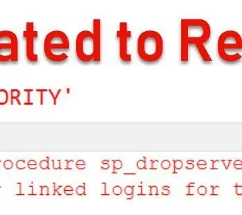 SQL SERVER - FIX: Msg 15190 - There are still remote logins or linked logins for the server