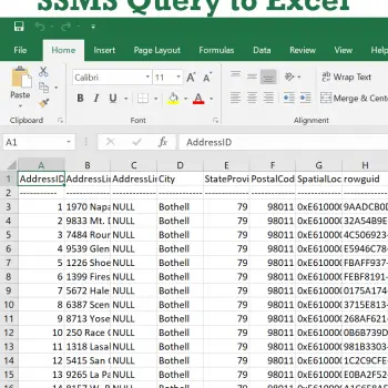 SQL SERVER - Export Data From SSMS Query to Excel