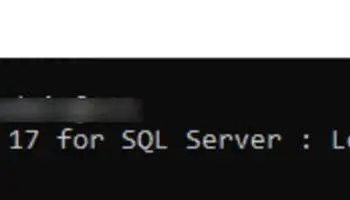 Login Failed Error Dialog In Command Prompt Window.