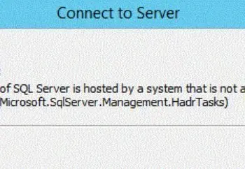 SQL Server error dialog box.