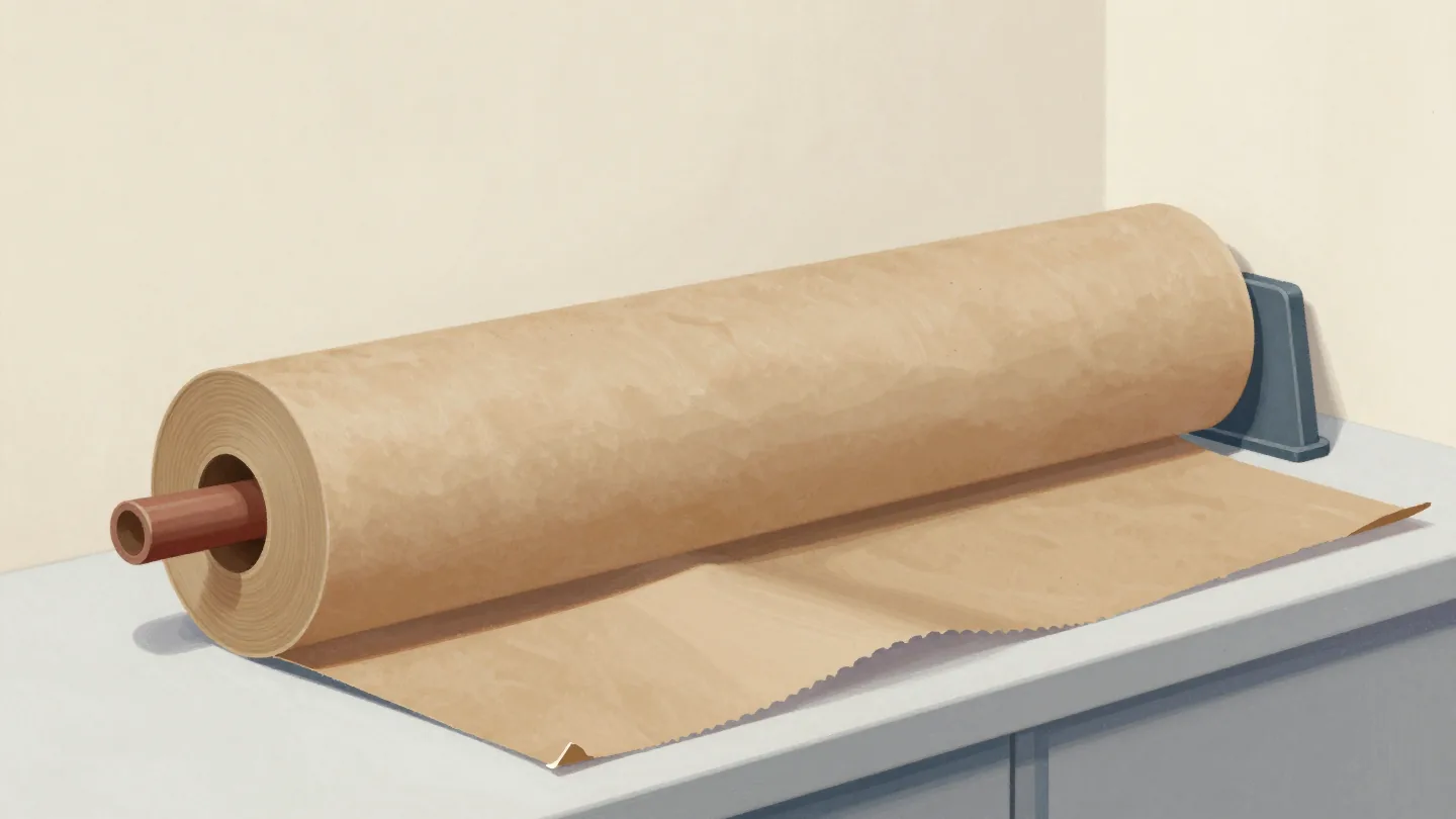A paper roll releases a limited length while the rest remains on the spool
