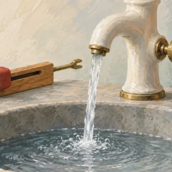 Bluetooth volume control issue illustrated by a faucet whose control is separate from the main slider