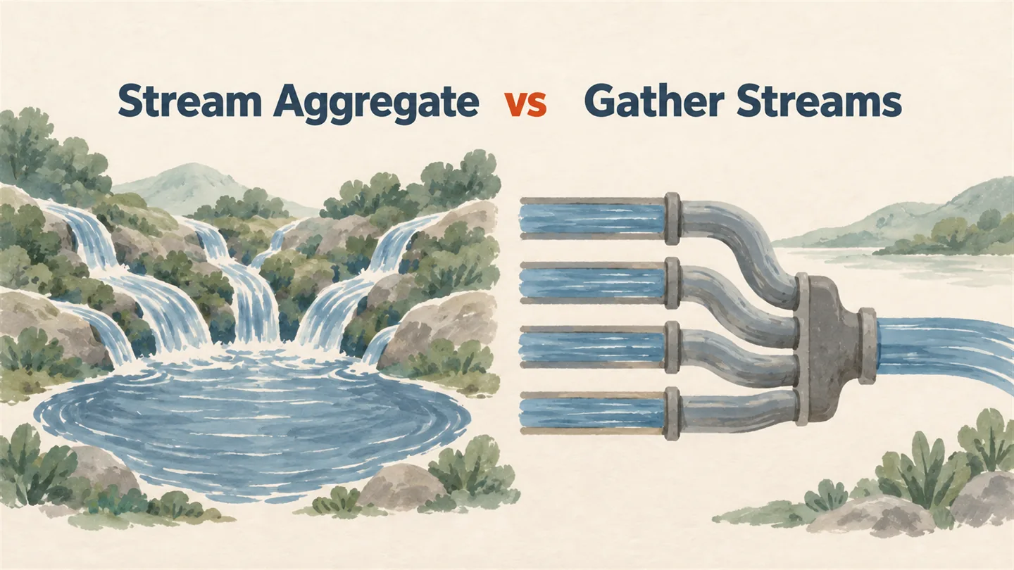 Illustrated cover: Stream Aggregate vs Gather Streams