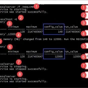 SQL SERVER - Unable to Start SQL Server Service or Connect After Incorrectly Setting Max Server Memory to a Low Value
